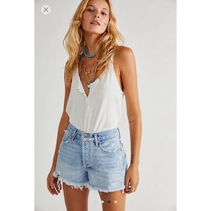 AGOLDE Parker Shorts Light Wash Denim